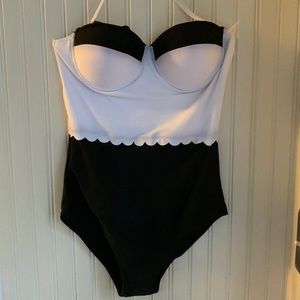 One piece nylon bathing suit